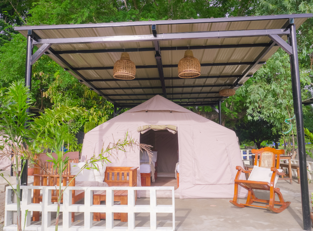 Tent suites along the campgrounds